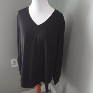 NWT Long Sleeve Black Top L Large